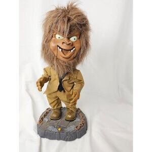 GEMMY Halloween Animated Big Head Werewolf Dancing Singing in Original Box WORKS